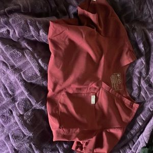 Burgundy XS FIGS Catarina One Pocket Top NWOT
